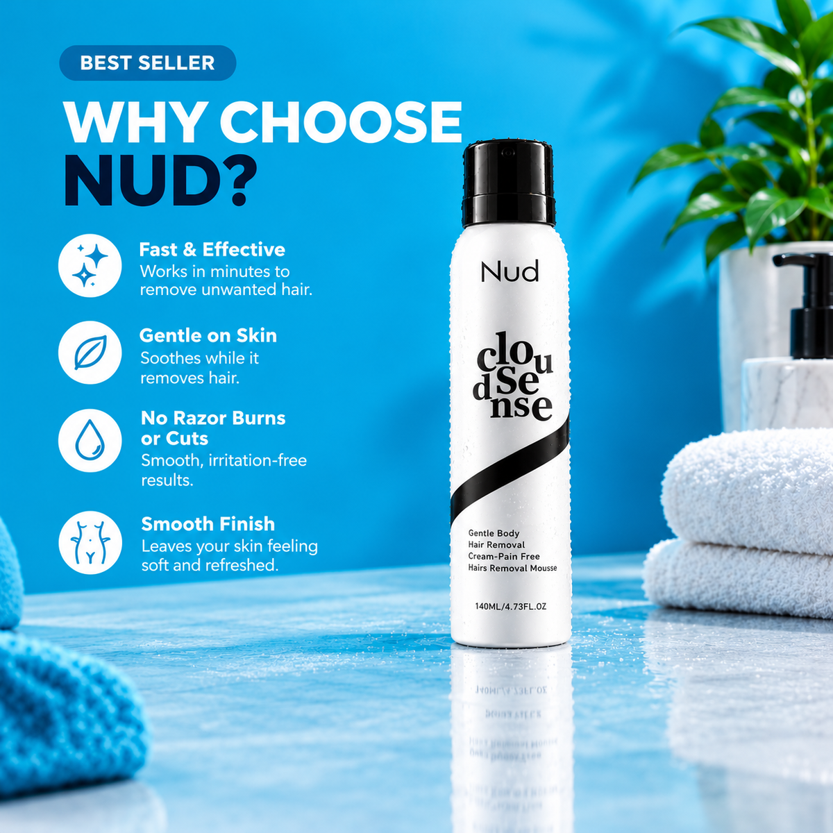 Nud Hair Removal Spray for Men
